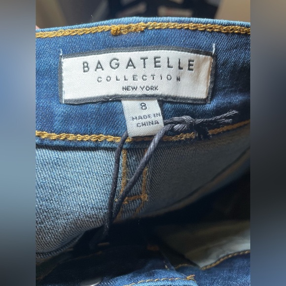 Bagatelle Collection Woman’s Denim Midi Slit Skirt Size 8 NEW Midnight Dark Wash - Picture 7 of 8